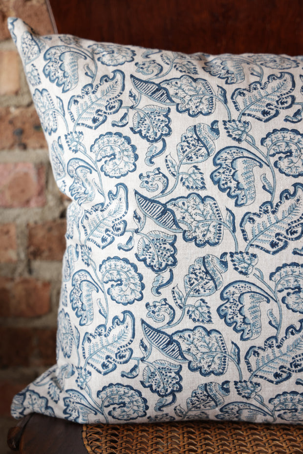 Savoie Denim Linen Pillow - 20" x 20"