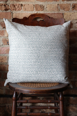 Collioure Celadon Linen Pillow - 22