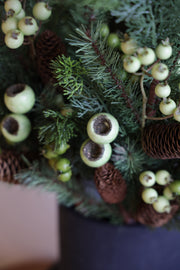 28" Mixed Green Berry and Pine Spray