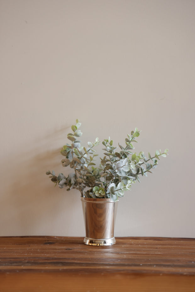 13" Glittered Snowy Eucalyptus Bush
