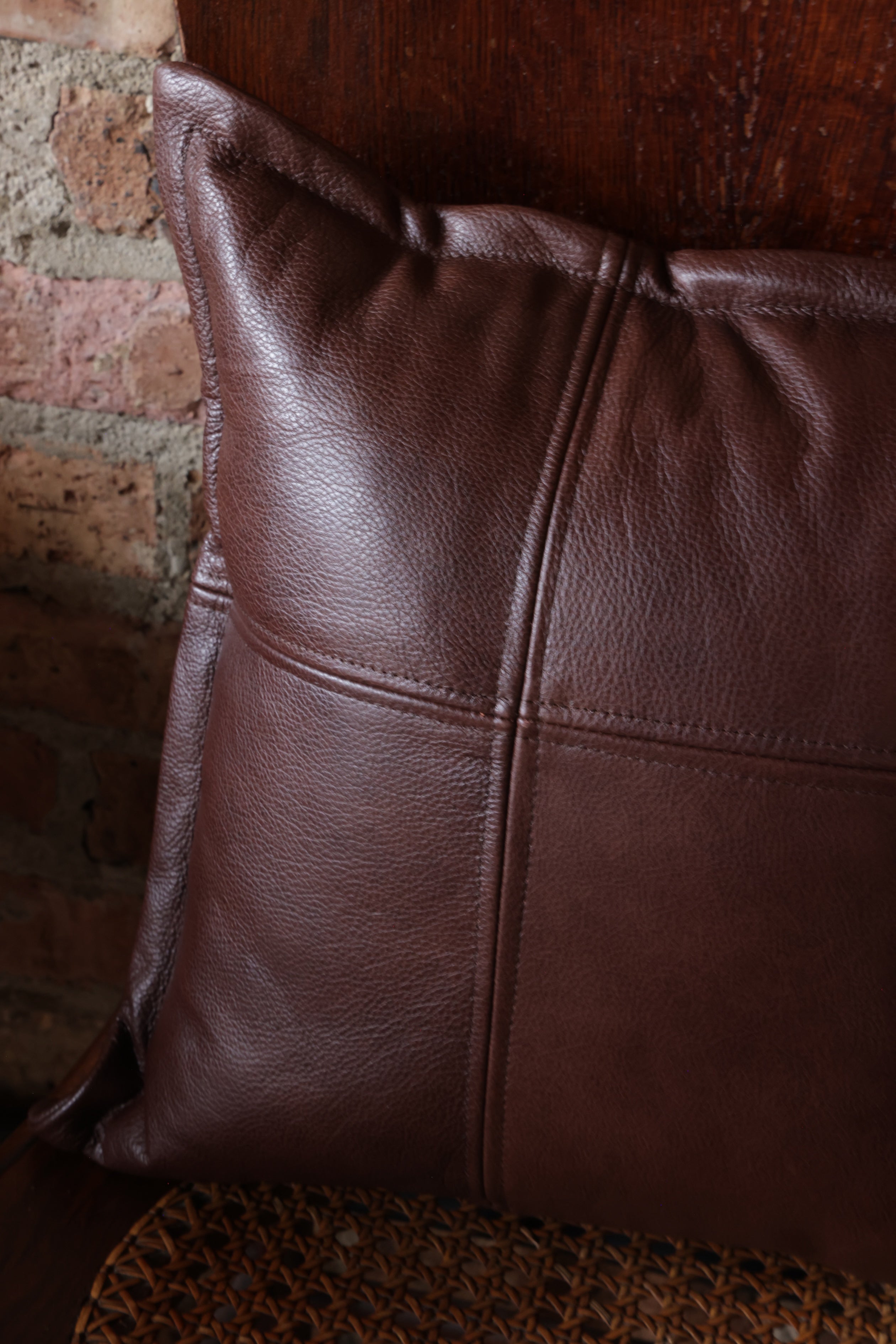 Harness Leather Pillow 16x16