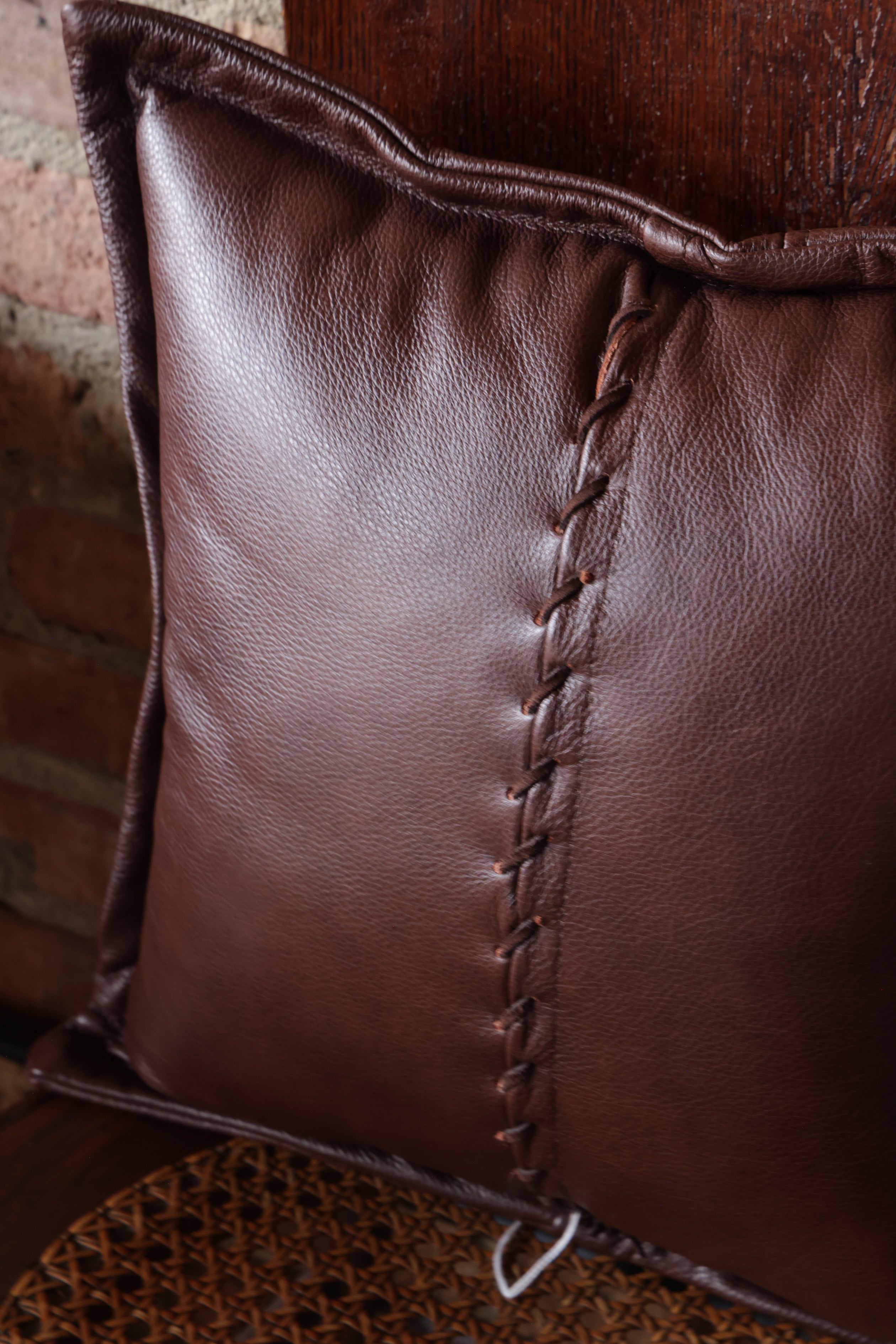 Harness Leather Pillow 16x16