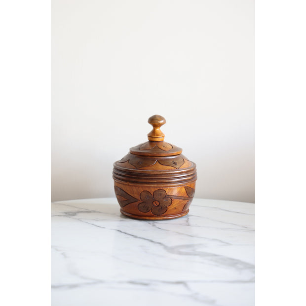 Carved Wooden Jug