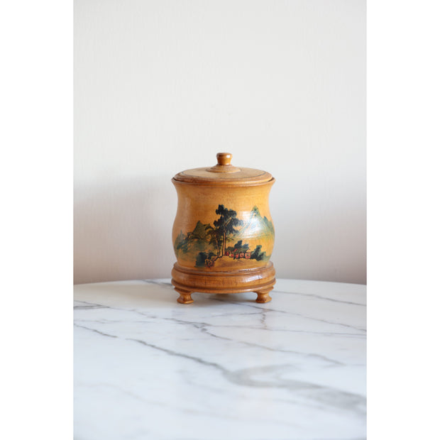 Hand Painted Wooden Container