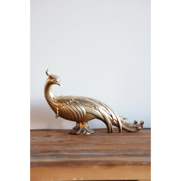 Vintage Laying Bird Statue