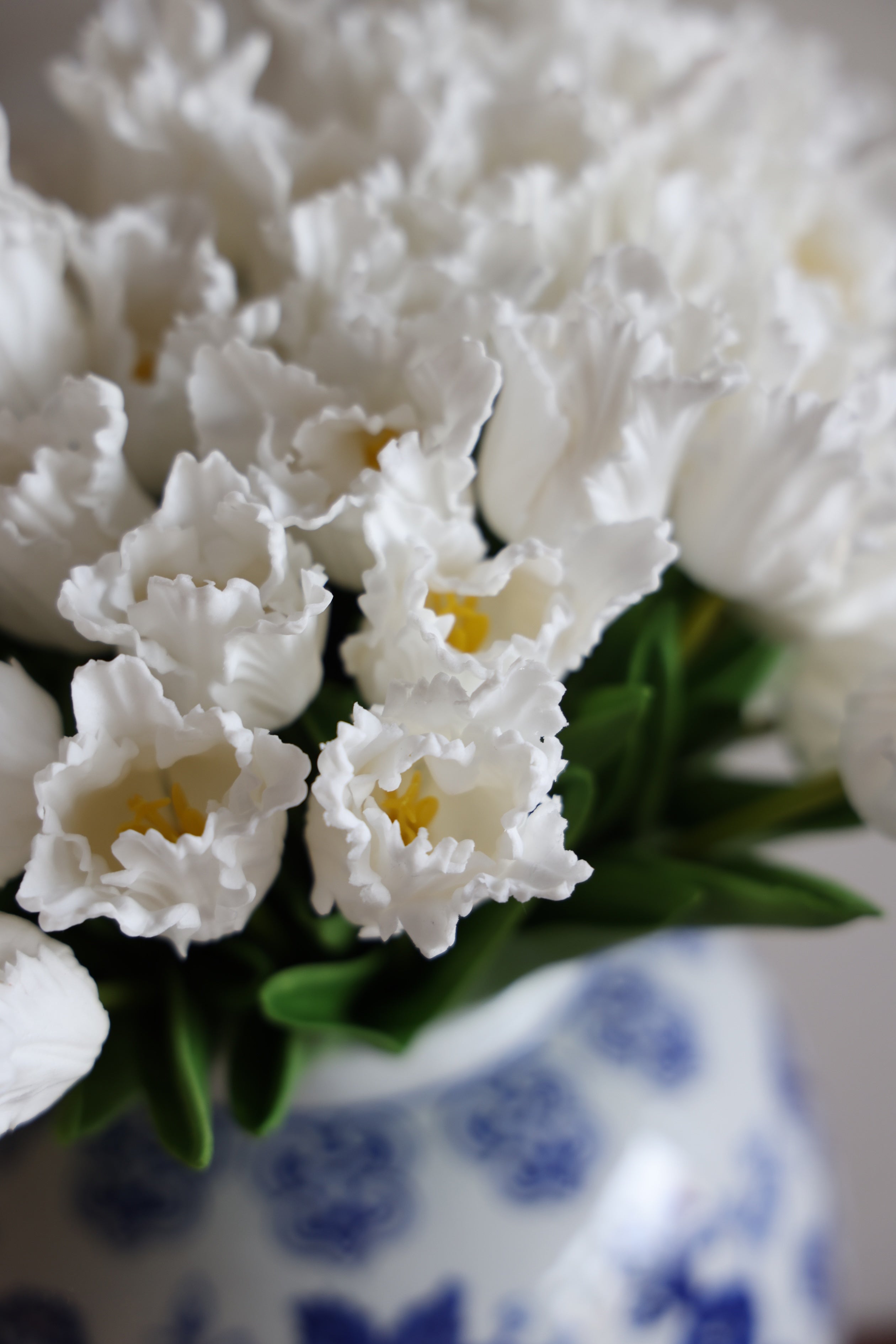 Bundle of 12 stems-Soft Real Touch Parrot Mini Tulip- 14