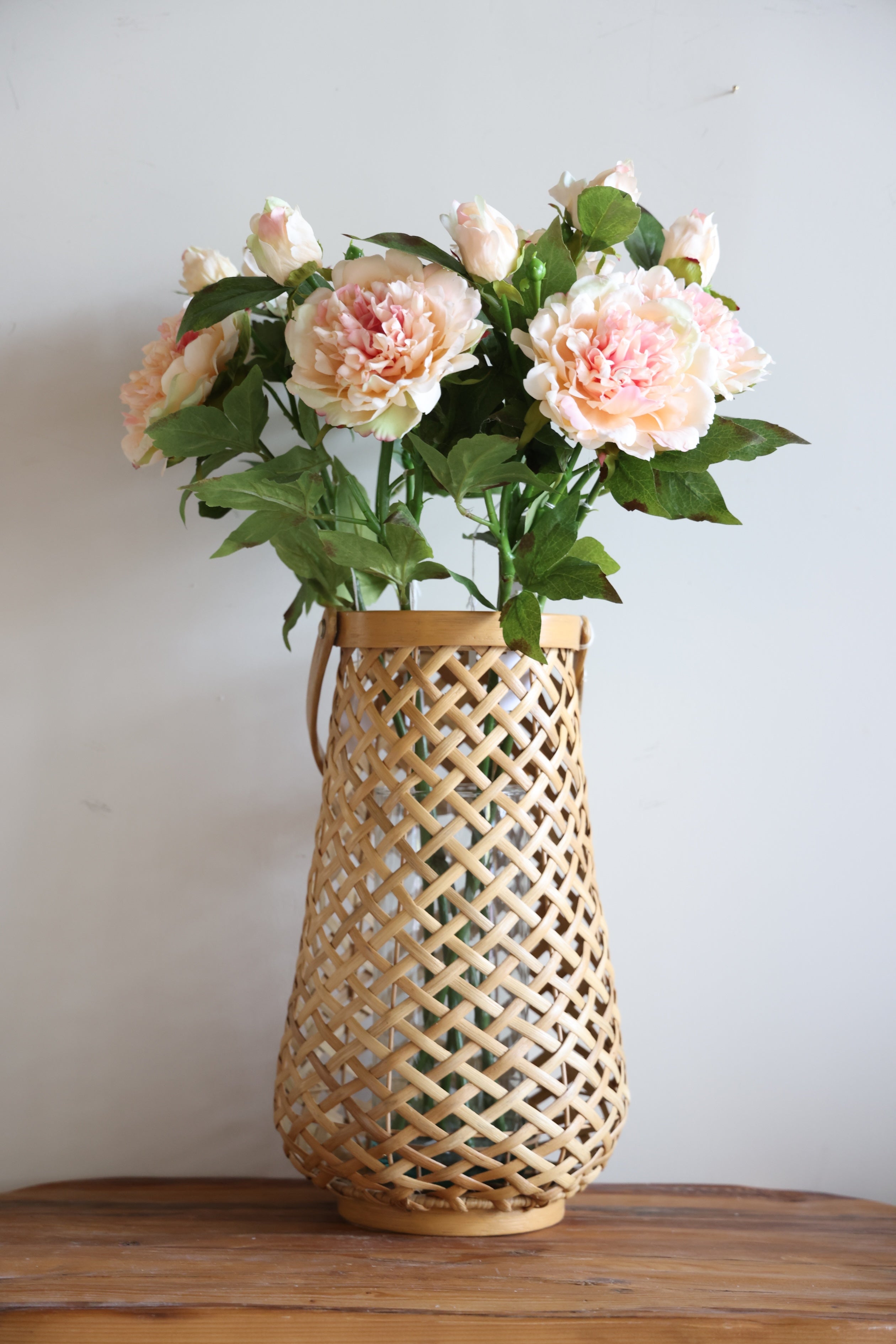 Real Touch Peony Stem-2 Blooms- 25.5