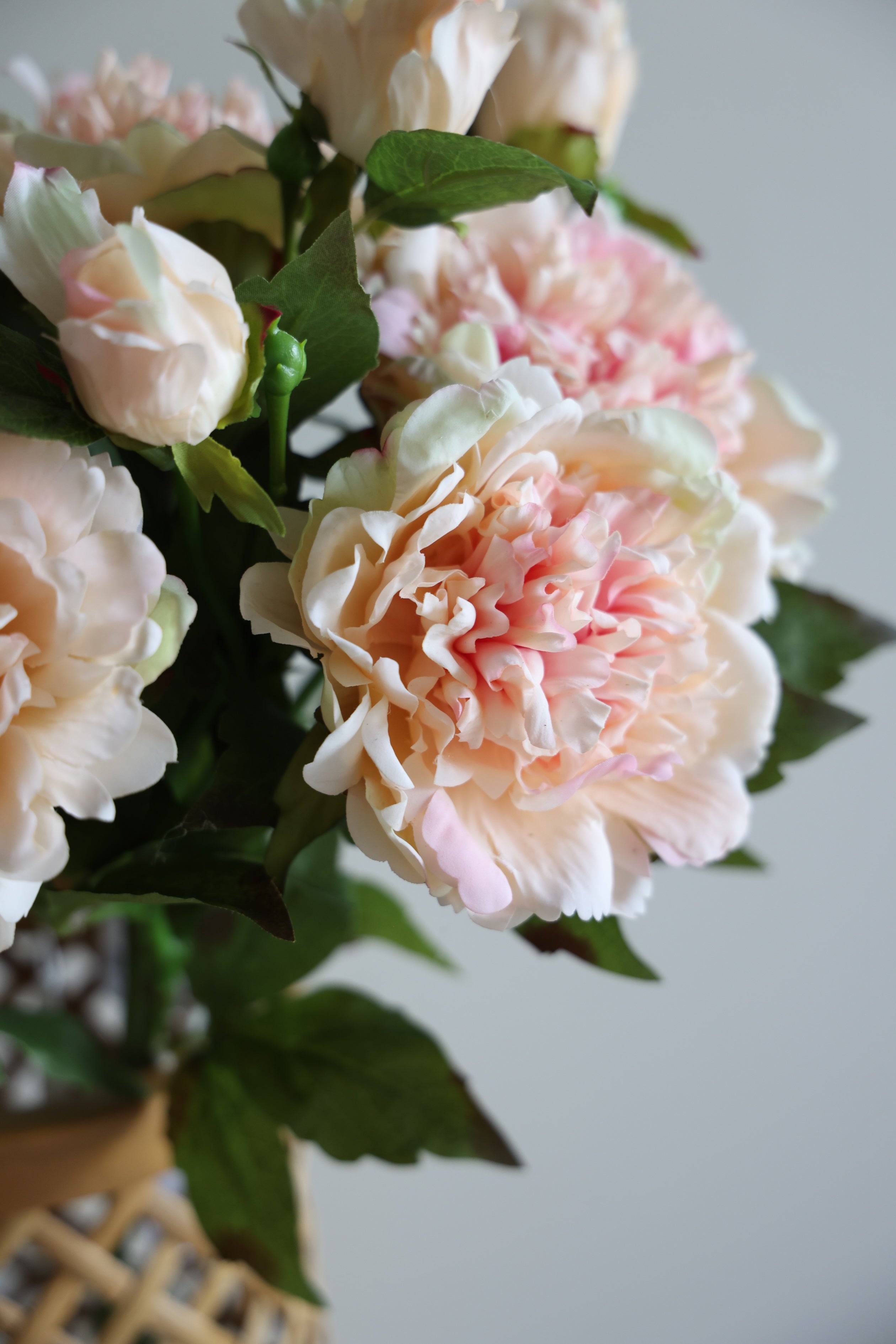 Real Touch Peony Stem-2 Blooms- 25.5