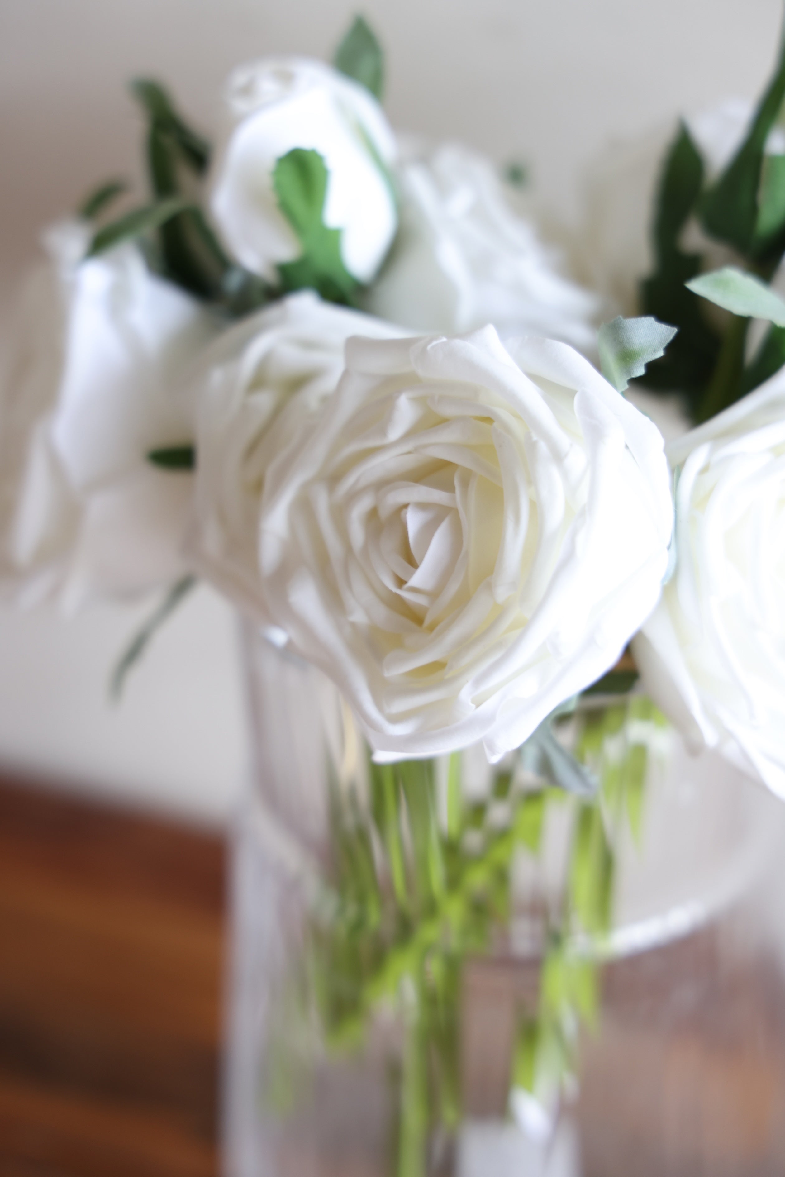 Real Touch rose bouquet- 6 stem bundle