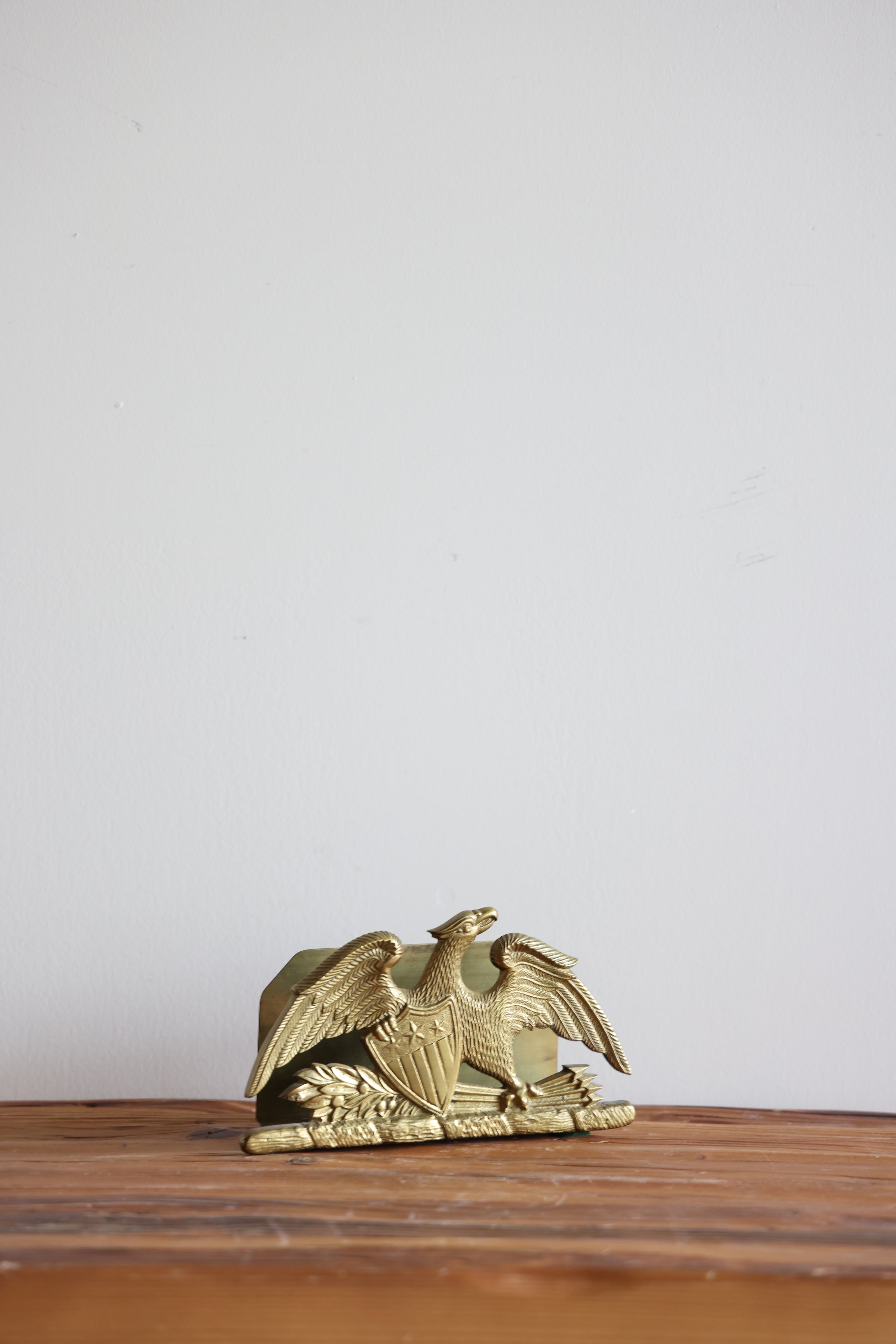 Vintage Brass Eagle Letter Holder