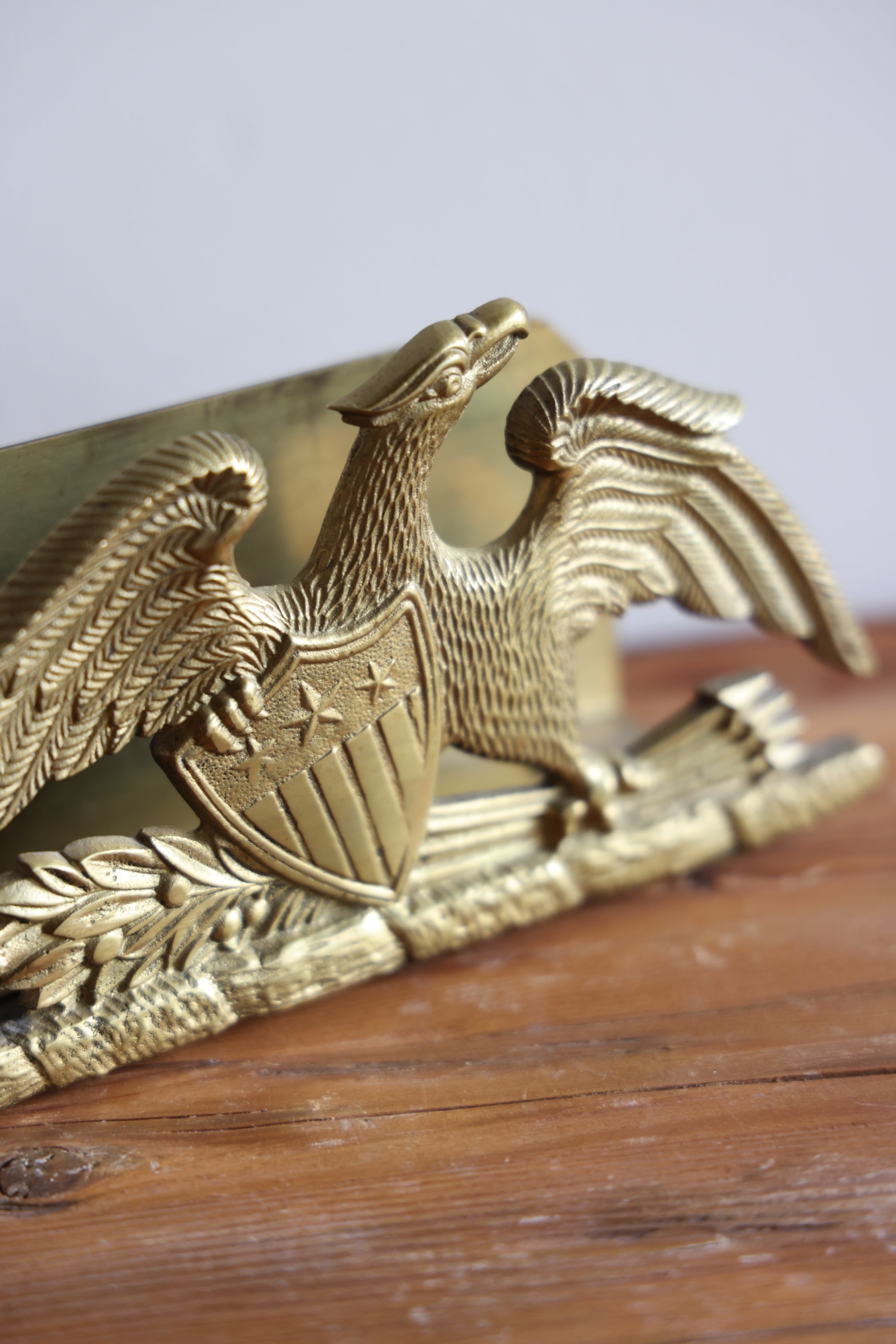Vintage Brass Eagle Letter Holder