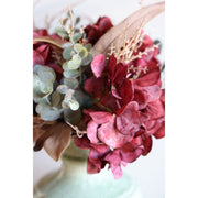 14" Burgundy Faux Dried Floral Bundle