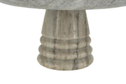 Marble Pedestal Bowl w/ Natural Gray Ribbed Base