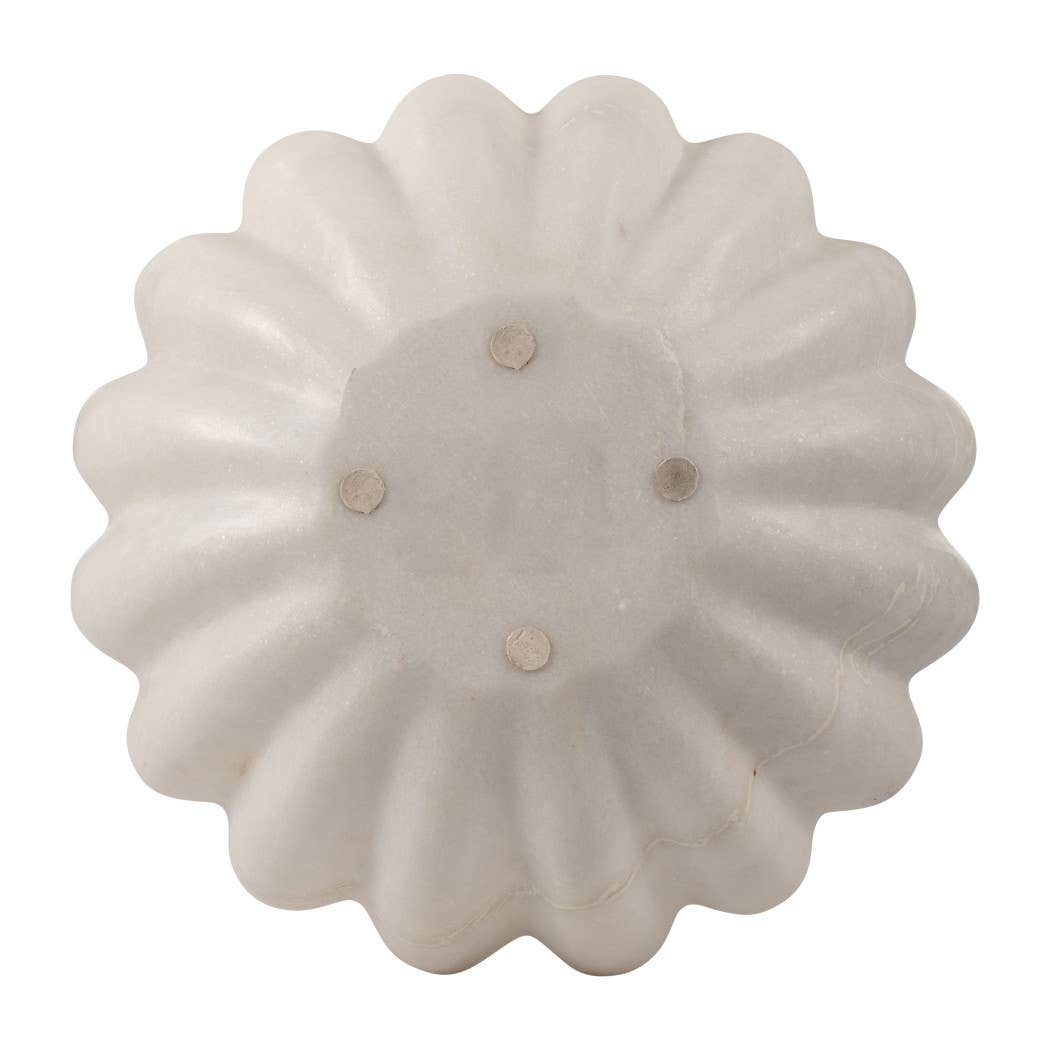Marble Shell-Shaped Bowl- 12 in