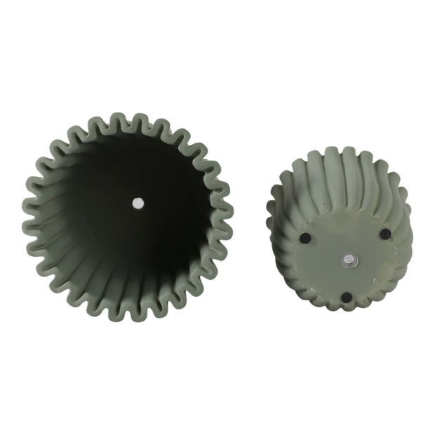 Sage Green Fluted Planter