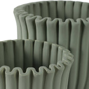 Sage Green Fluted Planter