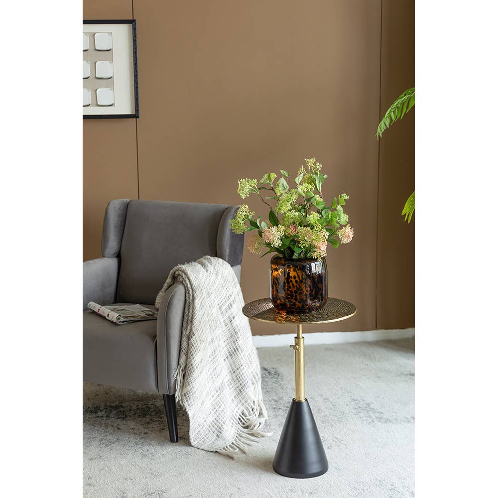 Amber Leopard Glass Vase