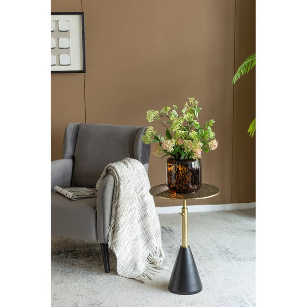 Amber Leopard Glass Vase