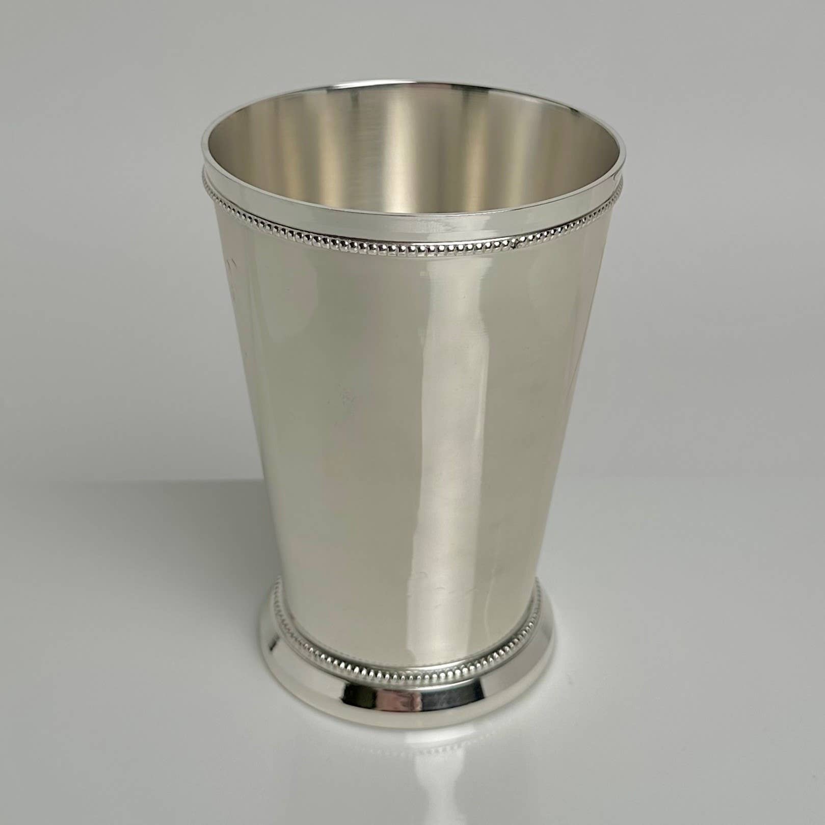 White Silver Brass Mint Julep Cup