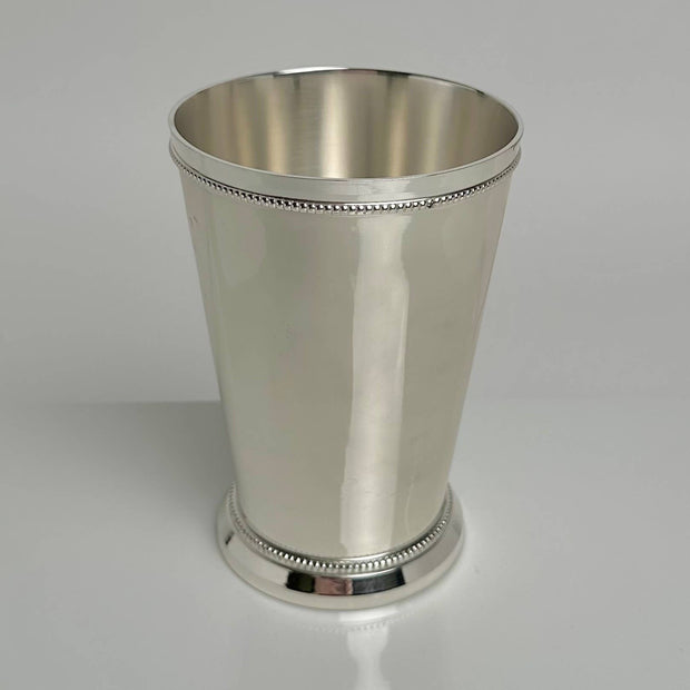White Silver Brass Mint Julep Cup