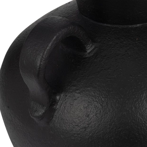 Black Terra Cotta Amphora Organic Vase
