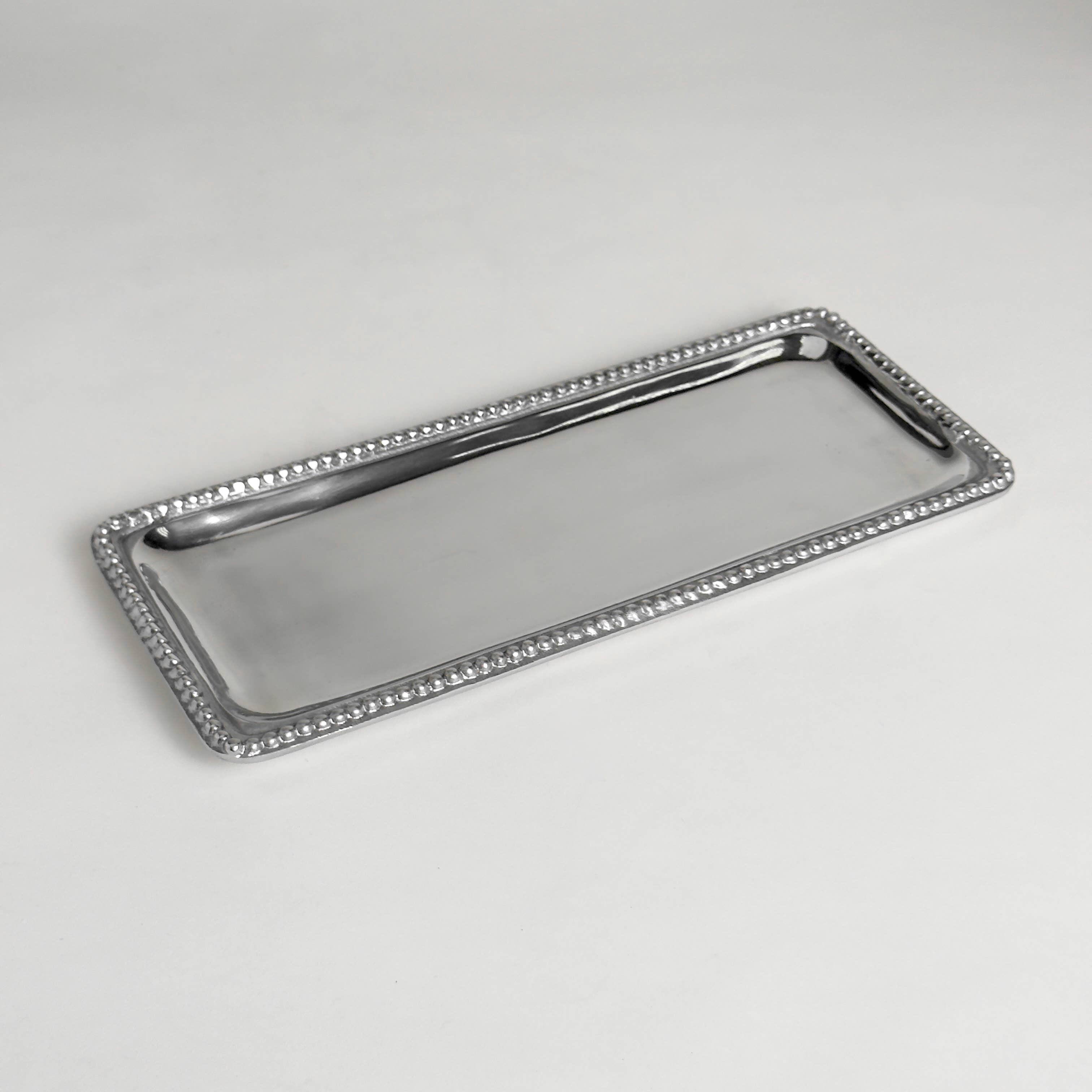 Beaded Rectangle Tray, Medium