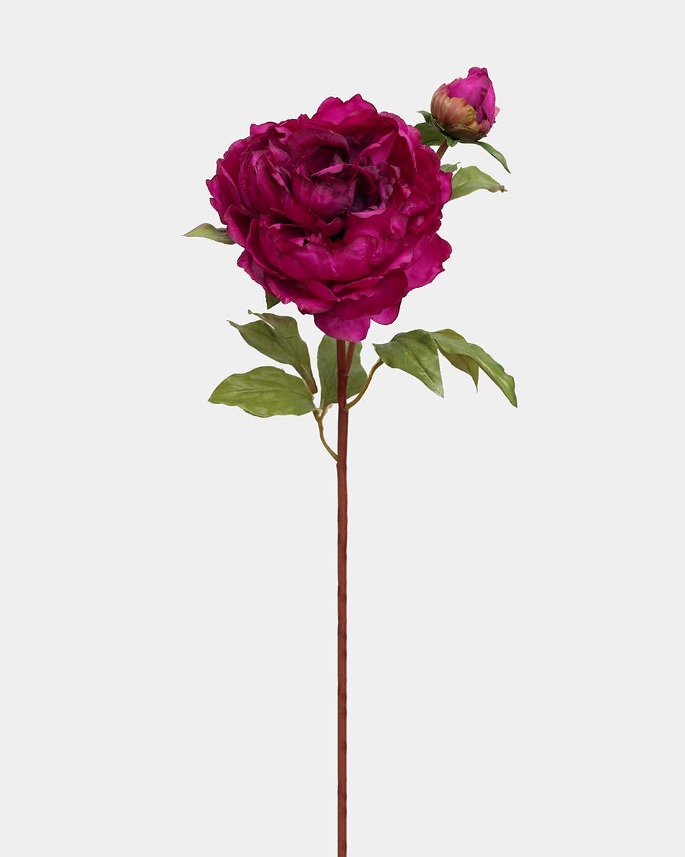 Faux Burgundy Pink Peony 20