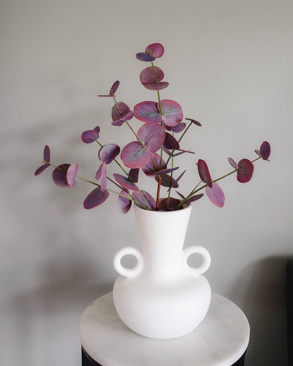Burgundy Artificial Eucalyptus 18”