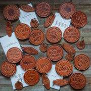Bourbon Leather Coaster Set