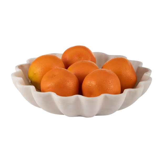 Marble Shell-Shaped Bowl- 12 in