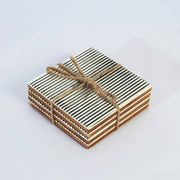Pinstripe Inlay Coasters