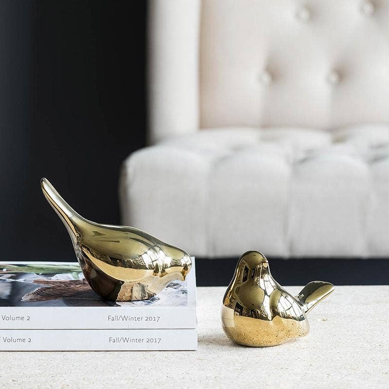 Gold Chirp Bird Accents
