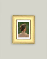 Back of Woman Portrait Framed Antique Art