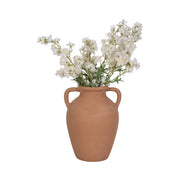 Brown Ceramic With Handles Decorative Vase