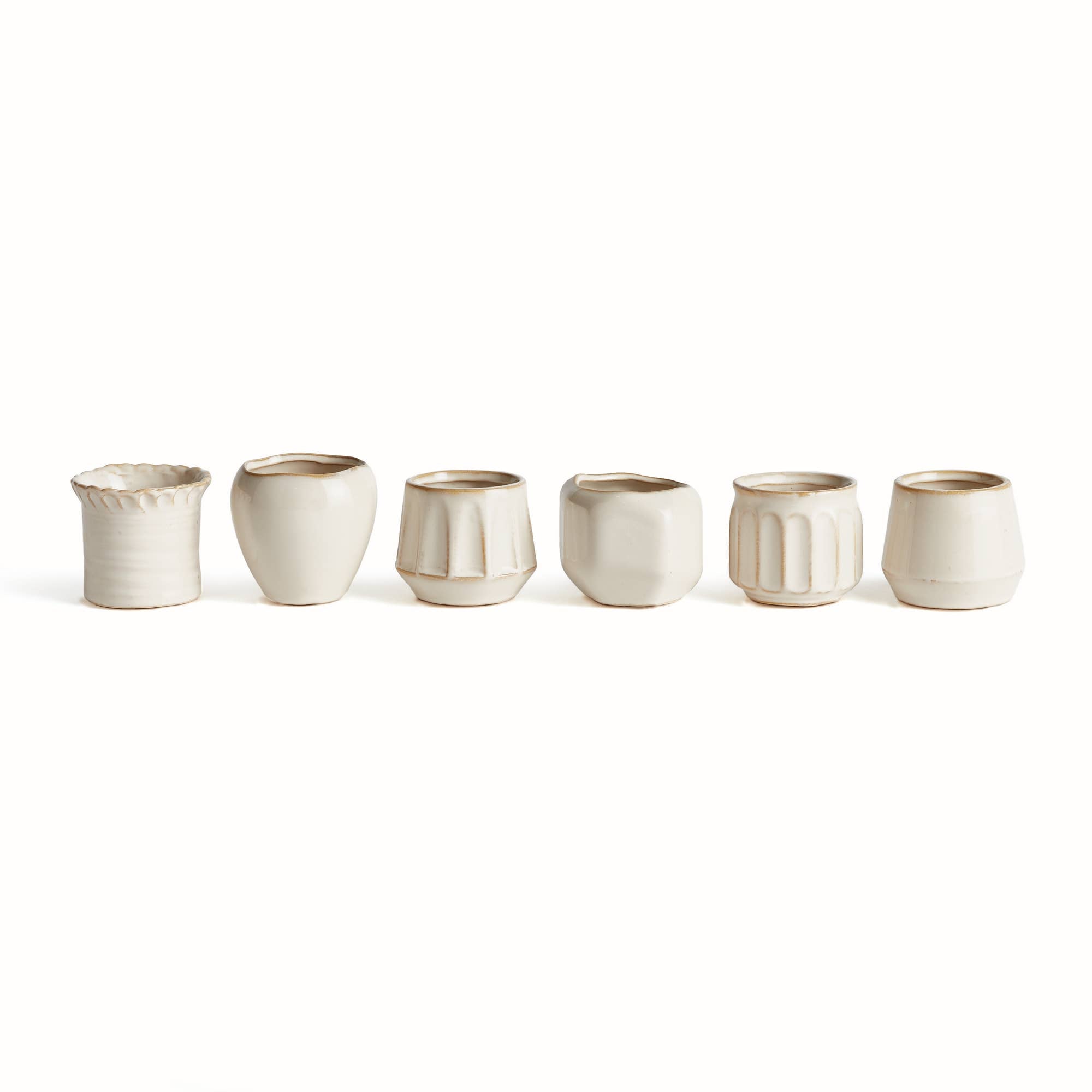 Dezie Mini Pots, Cream