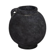 Black Bulbous Jug with Handle