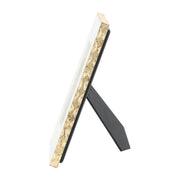 White Rectangle Marble and Gold Trim Photo Frame