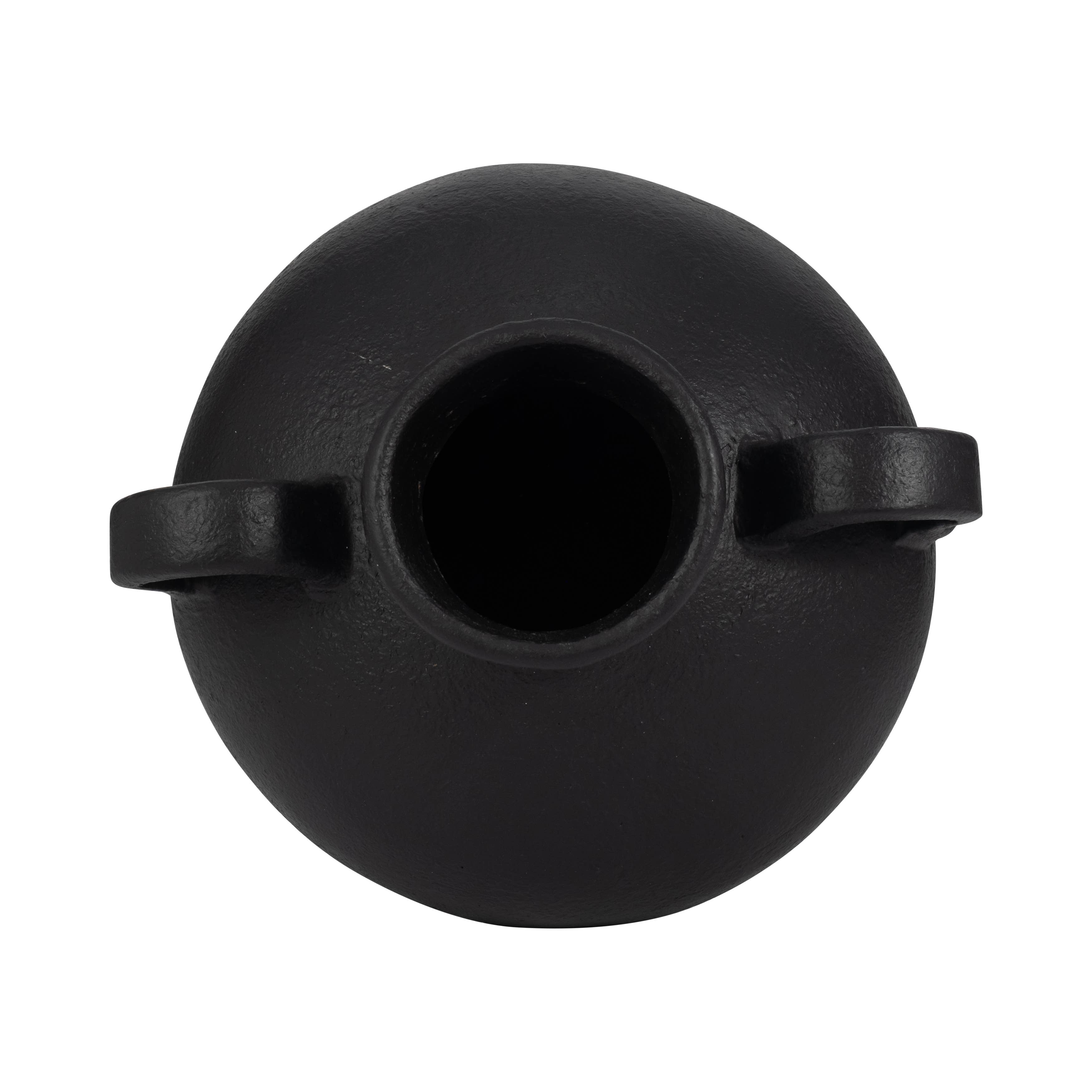 Black Terra Cotta Amphora Organic Vase