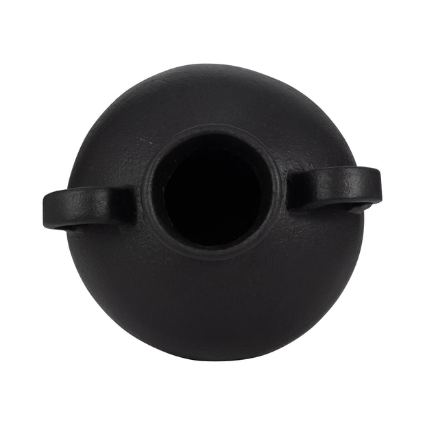 Black Terra Cotta Amphora Organic Vase