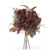 14" Burgundy Faux Dried Floral Bundle