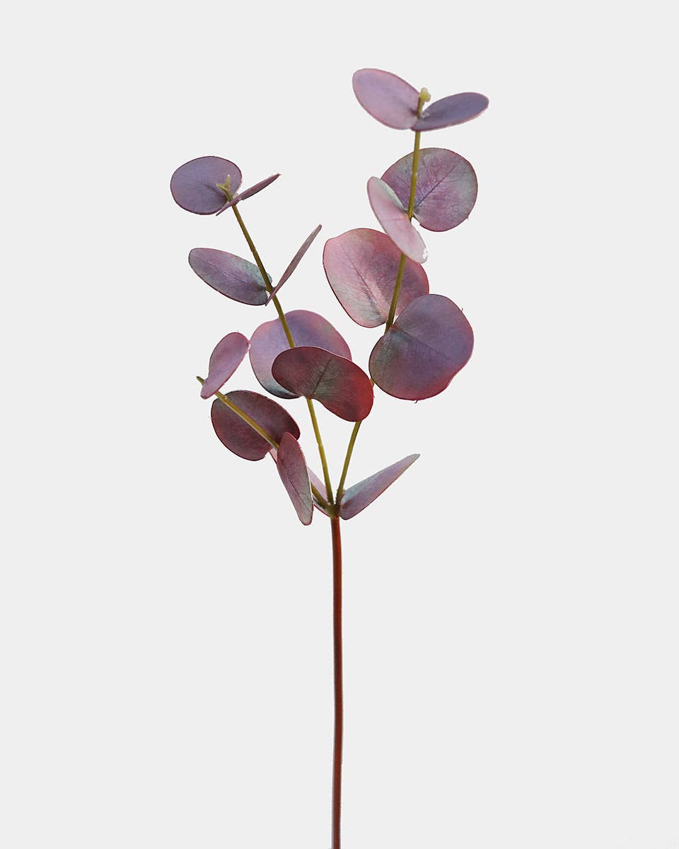 Burgundy Artificial Eucalyptus 18”