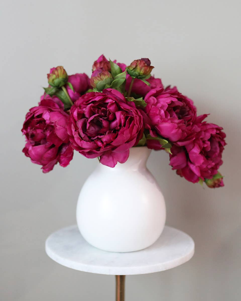Faux Burgundy Pink Peony 20