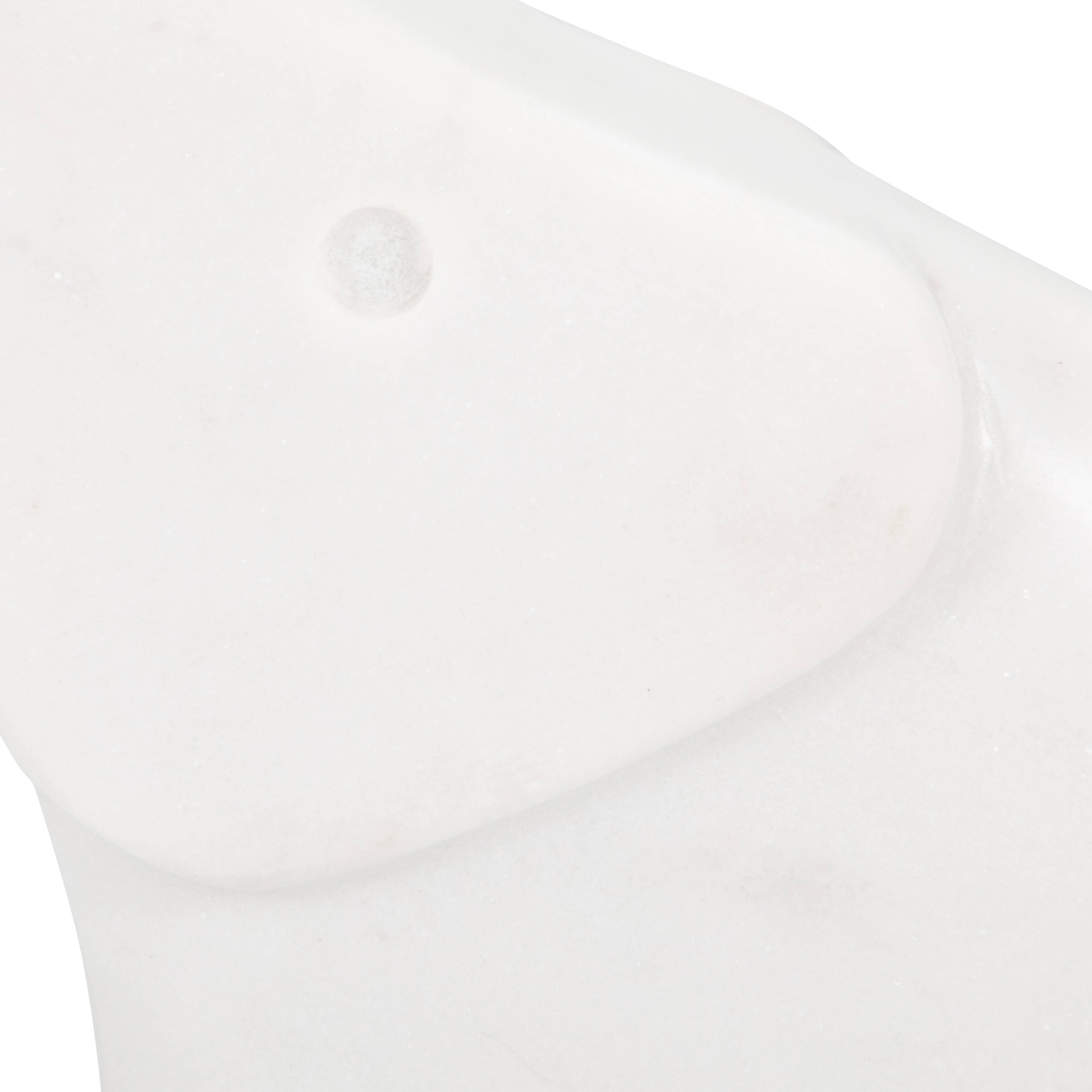 White Marble Elephant Figurine