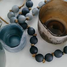 Beach Glass Beads, Frosted Grey