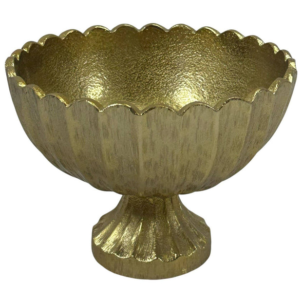 Gold Aluminum Pedestal Bowl