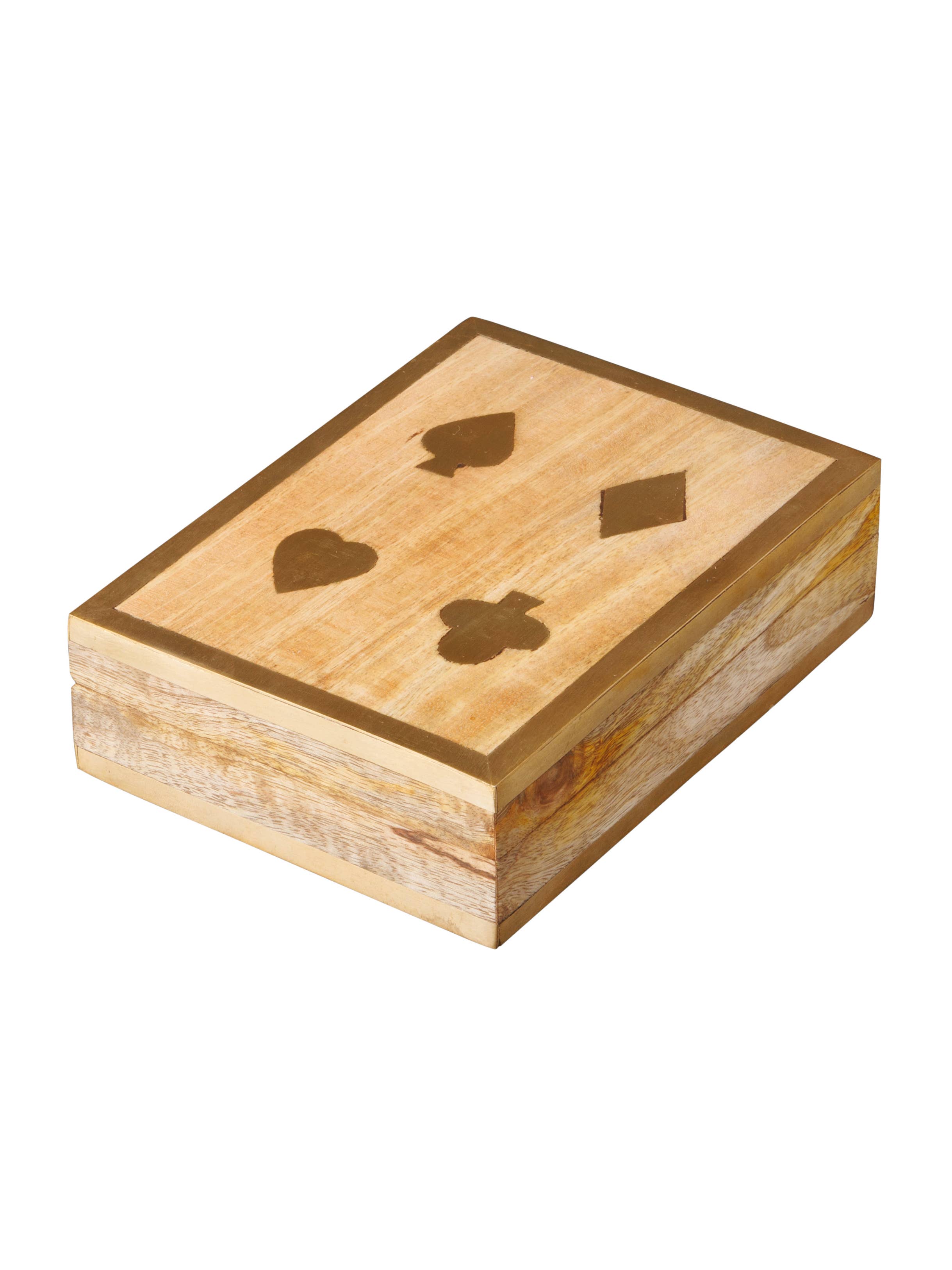 Box with brass details 2 decks of cards