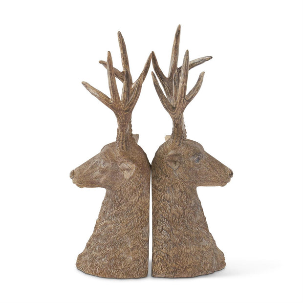S/2 Deer Bust Bookends