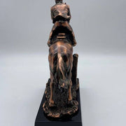 Bronze Steeplechase Horse Jumper on Pedestal