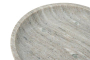 Marble Pedestal Bowl w/ Natural Gray Ribbed Base