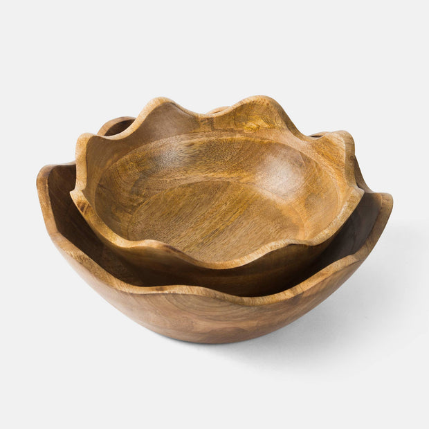 Scalloped Wooden Bowls